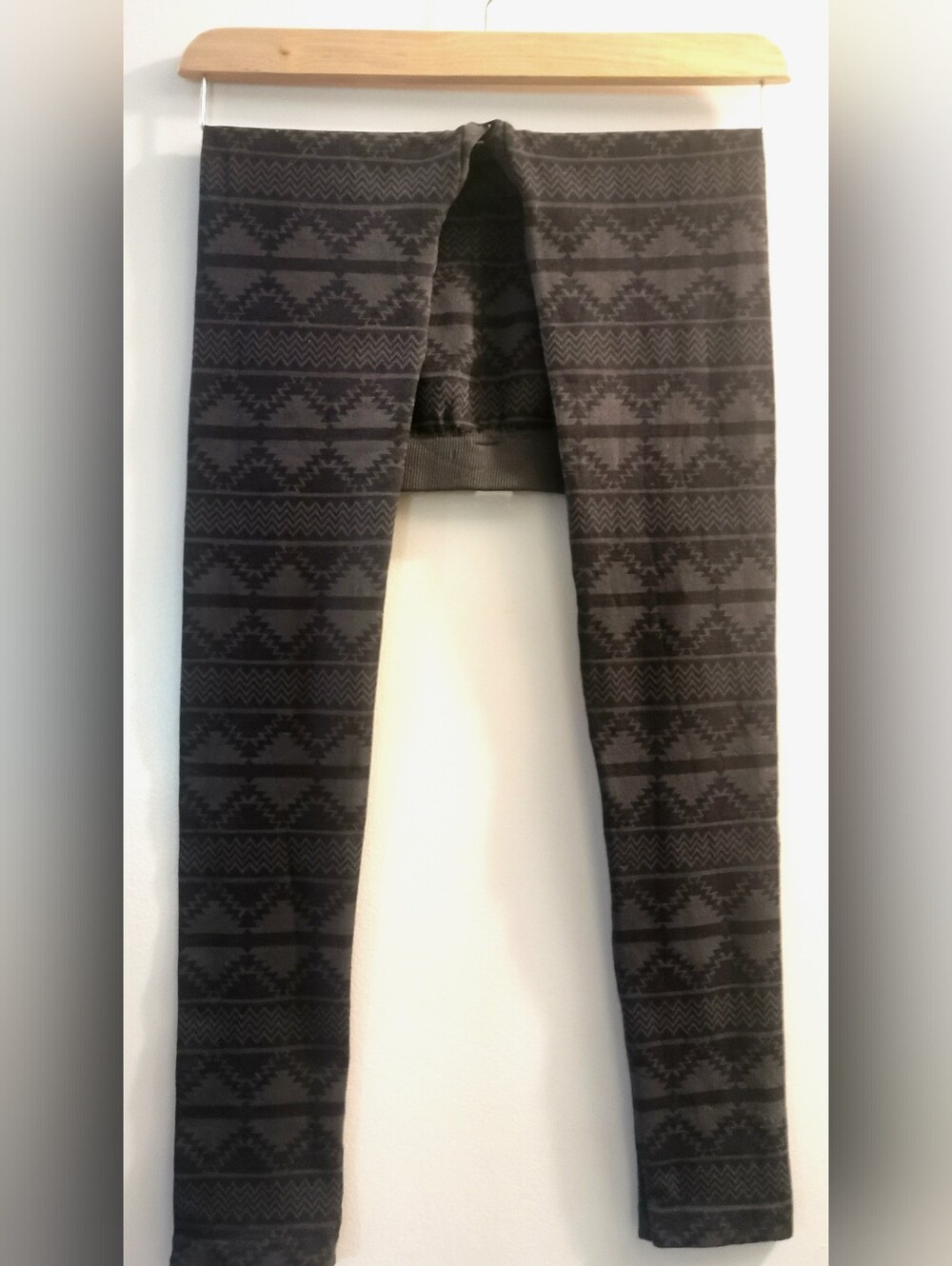 Gray Nordic Fair Isle Leggings - Size  S/Never Worn